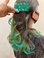 ラフ 原宿(L.a.a.g.f harajuku) Mixカラー　裾カラー エンドカラー@原宿