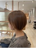 コンパクトショート×ブラウンカラー×30代