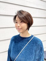 韓国ツヤカラークールな質感の大人ハンサムショート【金子涼】