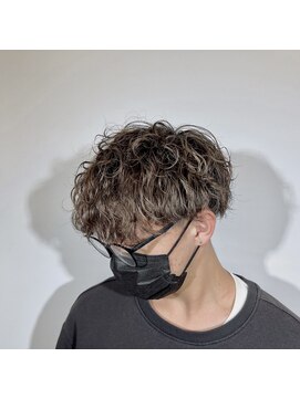 コネクトヘアデザイン バイ マツダ(CONNECT hair design by Matsuda) マッシュ　ツーブロック　波巻きパーマ　ハイライト
