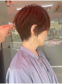白髪ぼかしハイライトショート/くびれ/白髪