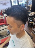 オールバックパーマ