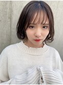 インナーグレージュ/マチルダボブ/前髪/ピンクベージュ/錦糸町