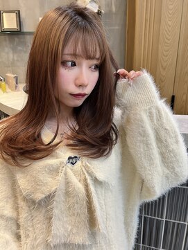 レーヴバイロンド 仙台(Reve by Lond) レイヤー髪質改善外ハネボブ美髪ワイドバングホワイトブロンド