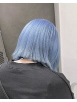 ヲタク(wotaku.)&nbsp;ペールブルー水色カラーホワイトブルートリプルカラーボブ