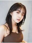 セミロング/レイヤーカット/顔まわりレイヤー