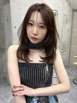 サイン 渋谷(SIGN)&nbsp;韓国ヘアーハッシュカットレイヤーカットグレージュブリーチ無し