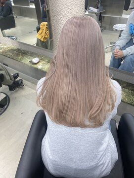 ペレ 栄店(PELE) デザインカラー/レイヤーカット/ウェットヘア/オリーブベージュ