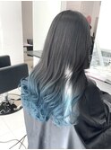 アクアブルーグラデーションカラー