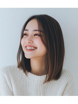 ルシードスタイル アウラ 松戸市五香(LUCIDO STYLE Aura) 大人ミディアムヘア【松戸#五香#白髪染め#カラー#髪質改善】