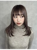ミルクティーブラウン 顔周りレイヤー 宇都宮