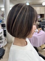 アトリエリーベル スジ感ハイライト+インナーカラー