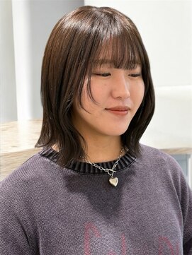 シエル バイ ケンジ 登戸 生田(CIEL by KENJE) くびれボブ顔周り似合わせカットダークブラウンブリーチなし