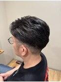 短めセンターパート