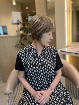 ウインナーヴィジョン 栄 久屋大通店(WINNER VISION) 【大人のファッションカラー】脱白髪ハイライトとショートボブ