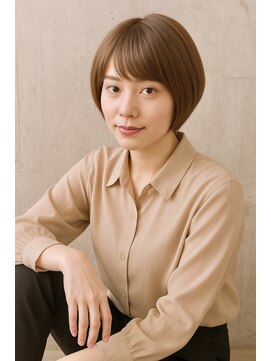 ヘアーディープ(hair deep) ショートボブ×サンドベージュ