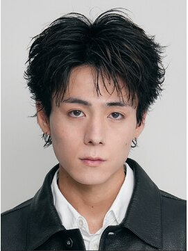 フィフス 天神大名(fifth) 天神大名フェザーパーマメンズカットシースルーマッシュ30代