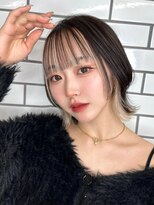 ロンドヴァリー 渋谷店(Lond vallee)&nbsp;韓国風前髪インナーカラーホワイトベージュカラー