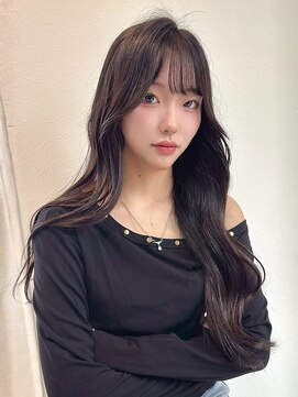 アンニュ(annuy) 顔周りカット グレージュ 韓国風くびれヘア 小顔カット