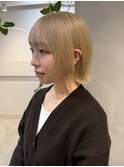 大人ガーリー/ハイトーンボブ