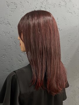 プライズ アイリス 池袋東口店(prize Iris) レッドカラーグラデーションカラー池袋韓国ヘアダブルカラー