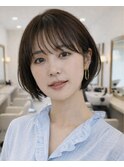 ショート×シースルーバング×ナチュラルの軽やかショートヘア