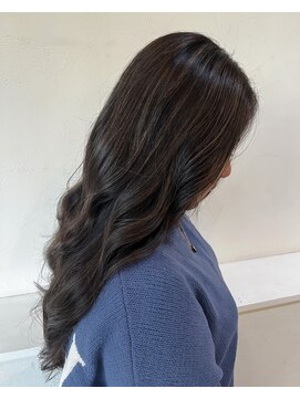 セットアップ 岡山北長瀬店(SET-UP) グレージュハイライト細めロング暗めカラー艶髪