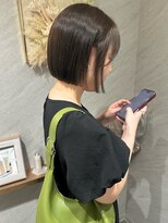 フレームプラス なんば駅前店(FRAME+)&nbsp;ストレートボブ　透明感グレージュ