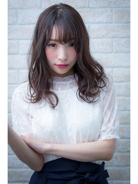 ヘアーアートシフォン 川口東口店(hair art chiffon) モードルーズな似合わせカット＆ベージュカラーのラブセミディ