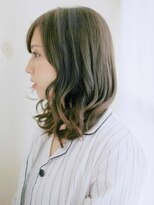 ヘアメイク ナル(hair make nalu) 透け感カラーのアレンジカールスタイル