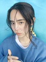 アイティー バイ アルバム 中野店(IT by ALBUM) 紐アレンジ_オリーブカラーハイライトカラー_37548