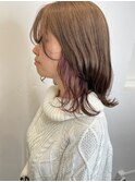 インナーカラー×ピンク