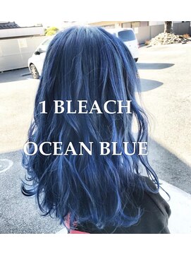 クレア 岡崎南店(CREA) 「ブリーチ×1」オーシャンブルー