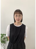 オン眉ボブ