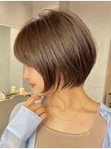 30代40代大人女性/前髪ありショートボブ/ショートヘア/髪質改善