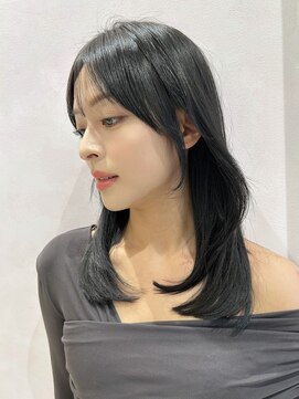 レア 中野(Le'a) 【Le'a 】ストレート　レイヤー　グレージュ