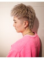 オーシャントーキョー(OCEAN TOKYO) ハイライトミルクティーベージュツーブロックメンズマッシュ