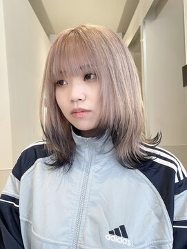 モニカ 栄店(MONIQA) ホワイトベージュ×裾カラー