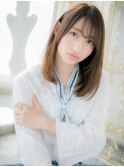 mod's姪浜/斜めバングオンブレセミディ美髪ヘルシースタイルh