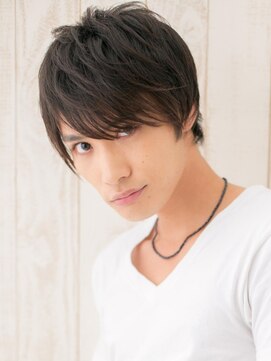 モッズヘア メン 新所沢店(mod's hair men) 長めバングで目力ＵＰ！栗色ナチュラルショートb新所沢