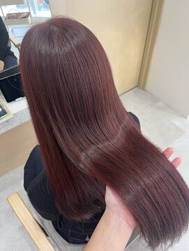 ジーナ サンシャイン通り池袋(Zina) ブリーチなしダブルカラー wine red