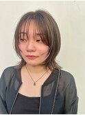 簡単スタイリングブルージュニュアンスカラー小顔ヘア