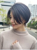 【似合わせ】小顔ショート/フェザーショート/くすみベージュ