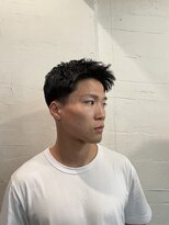 ビーバイエイトジェンツ(Bee by EIGHT GENTS)&nbsp;ブルーブラック/スペインカール/スパイキーショート/心斎橋