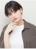 大人可愛い丸みボブラベンダーチョコショコラブラウン