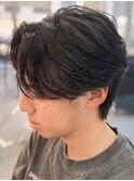 奈良men'sフェザーパーマフェザーショート