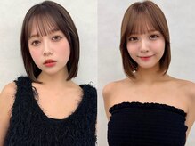 茗荷谷/ショート/ボブ/髪質改善/白髪ぼかしハイライト/縮毛矯正