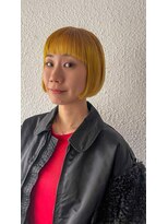 キジ(KIJI) ミニボブ/コンパクトボブ/イエローベージュ/ハイトーン/オン眉