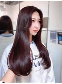 【レイヤーカット】韓国ヘア顔まわりカットロングレイヤー堀江