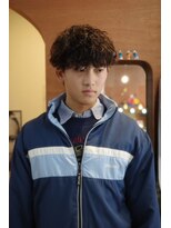 エディ(Edy)&nbsp;メンズパーマ波巻きパーマシャドウパーママッシュ眉毛カット岡山